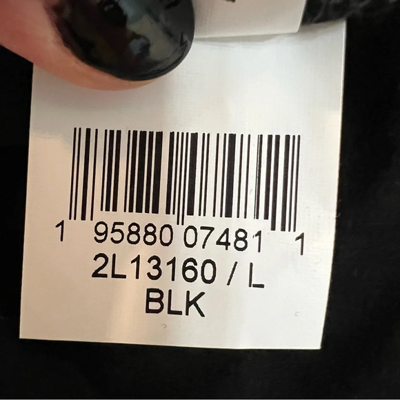 Karen Kane Black Full Length Faux Wrap Short Sleeved Dress. Size Large. NWT. - Picture 10 of 11